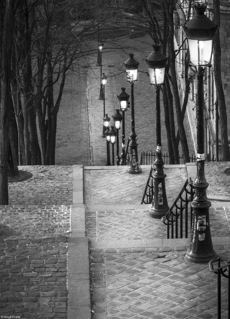 Poszter 20,5x28,4cm Csendes este a Montmartre-on, Assaf Frank