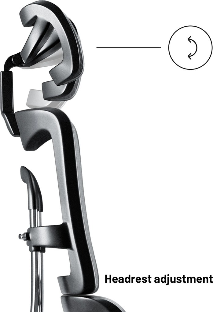 Ergonomikus irodai szék lábtartóval Normal Size, fekete-szürke: Diablo V-Master