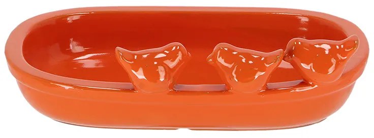 Kerámia madáritató és etető tál, 29 cm, narancssárga