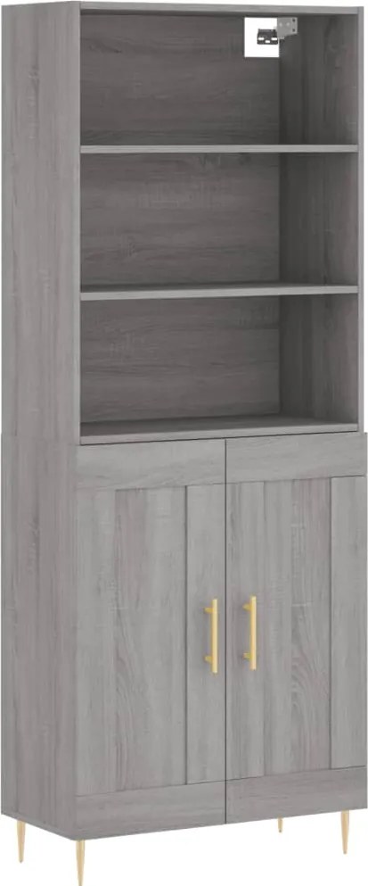 vidaXL szürke sonoma szerelt fa magasszekrény 69,5 x 34 x 180 cm