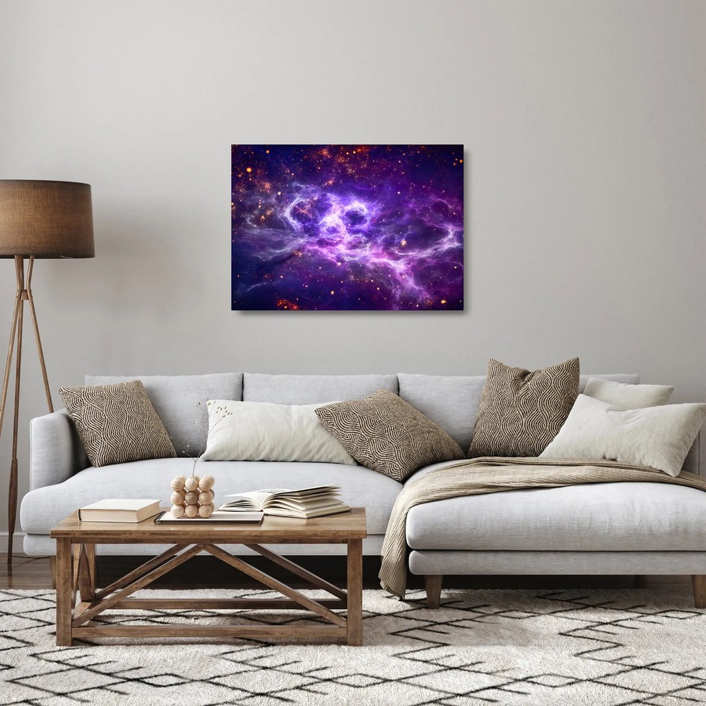 Üveg kép - Lila Univerzum (70x50 cm)