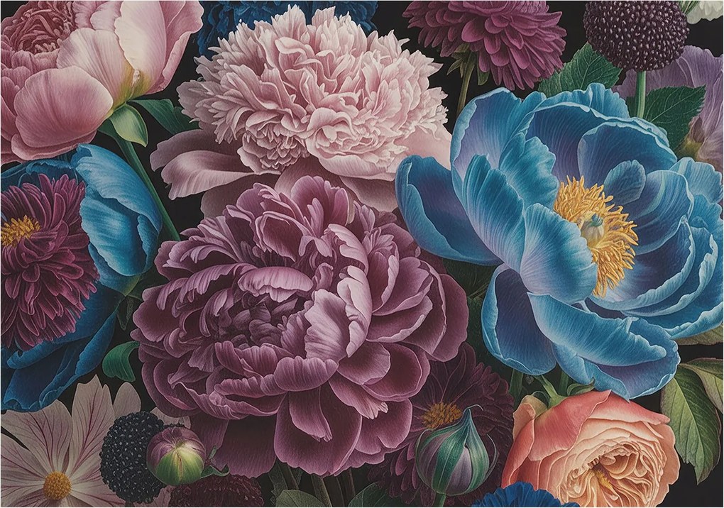 Flizelin fotótapéta Flizelin Design Színes virágok 208x146