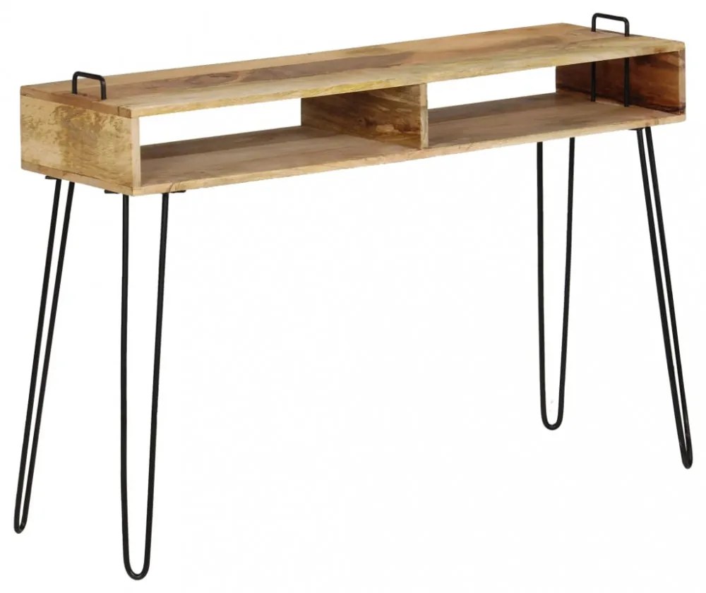 tömör mangófa konzolasztal 115 x 35 x 76 cm