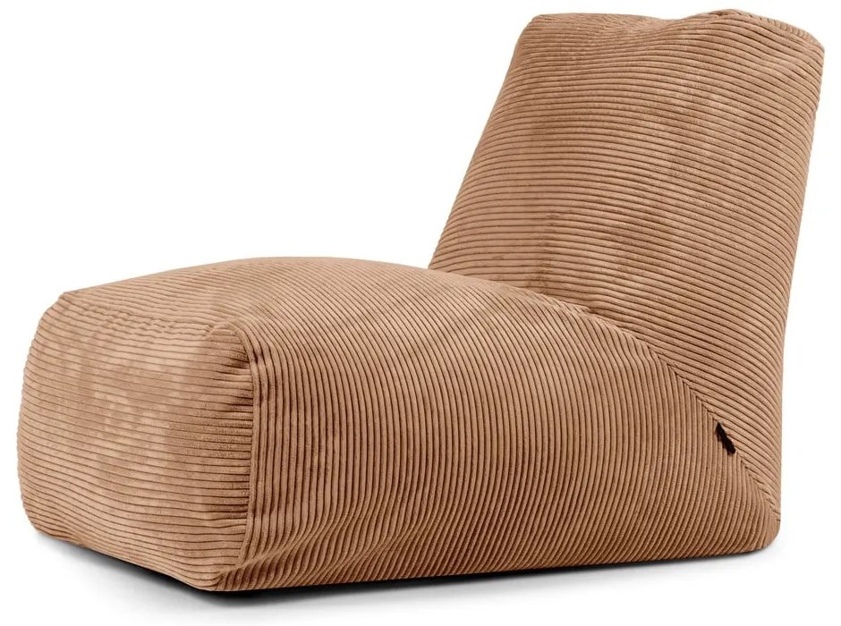 Barna kordbársony babzsákfotel Tube – SLOWDOWN