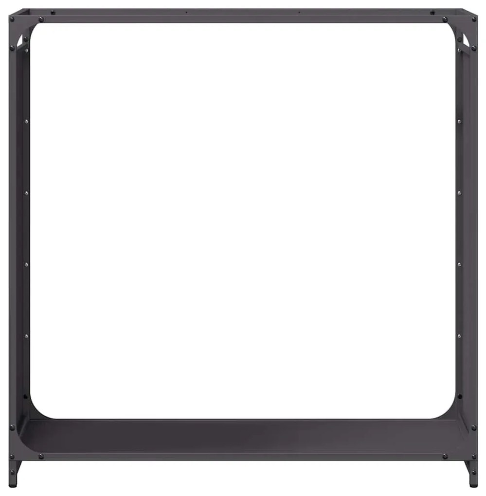 fekete hidegen hengerelt acél tűzifatároló 90x28x90 cm