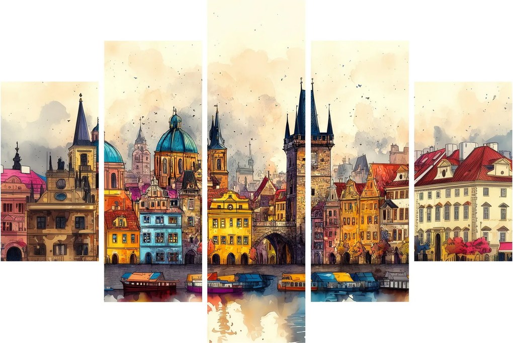 Kép - Ősz a festett városban (150x105 cm)