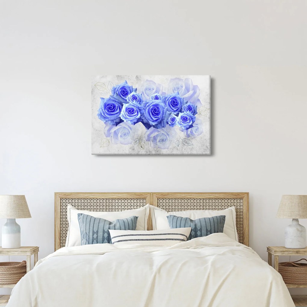 Kép - Kék rózsa (90x60 cm)