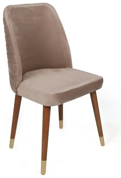 Hugo Beige and Walnut étkezőszék szett, 4 db