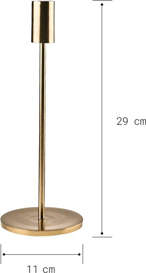 HIGHLIGHT gyertyatartó arany, 29 cm magas