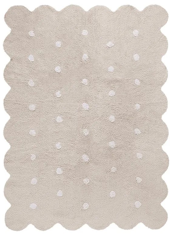 Bézs mosható kézi szövésű pamut gyerek szőnyeg 120x160 cm Biscuit Beige – Lorena Canals