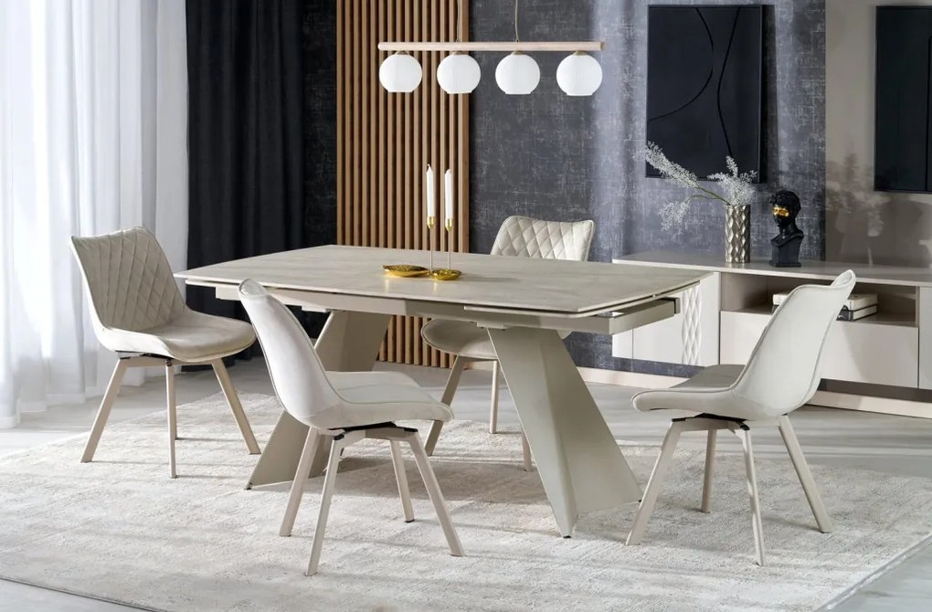 Armani bővíthető étkezőasztal travertin 165-241cm