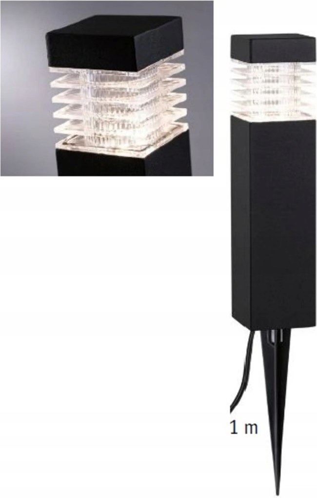 Paulmann kültéri Led oszloplámpa 41 cm, négyzet alakú, IP44, 12V, antracit