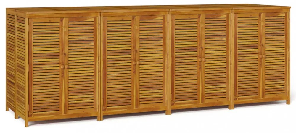 tömör akácfa kerti tárolóláda 280 x 87 x 104 cm