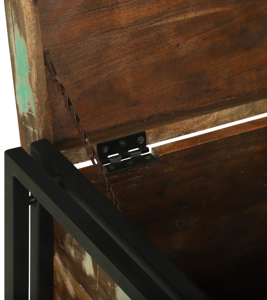 Tároló Doboz tárolóval 60 x 40 x 41 cm Újrahasznosított fa