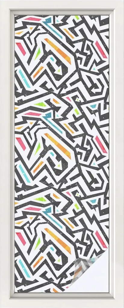 Ablaküveg fólia Adatvédelem Absztrakt geometria 50x146 cm