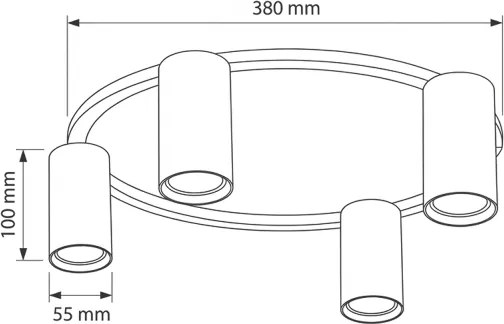 Brilagi - Mennyezeti lámpa SELE 4xGU10/30W/230V bézs