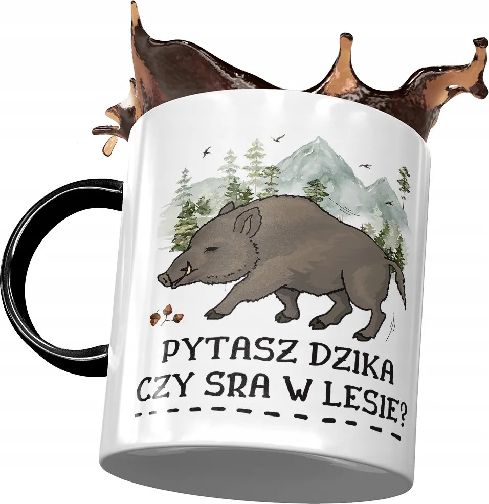 Bögre Fekete Vicces Kérdezed Vad Vagy ? Nyomtatott Fotóval