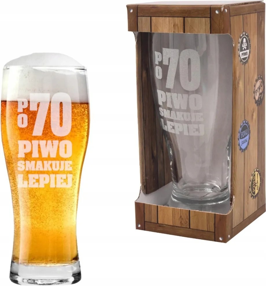 Ajándék 70. Születésnapra Férfiaknak Apának Nagypapának Sörös Pohár Serleges Korsó