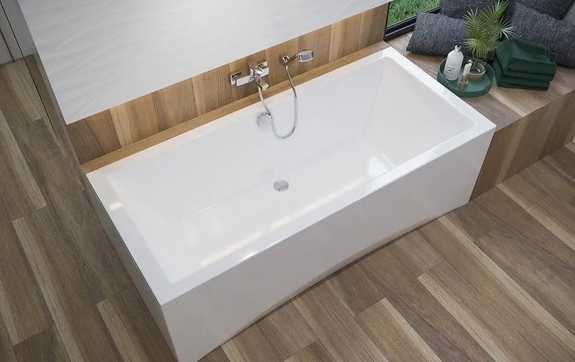 Cersanit Intro akril kád 150x75cm + lábak, fehér, S301-066