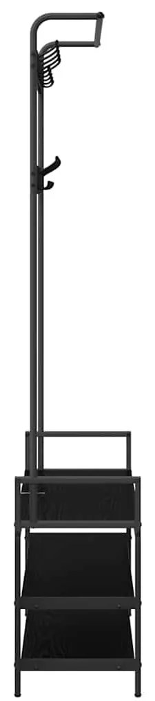 Kabáthorog polcokkal Egyéb Musta tammi 95 x 34 x 184 cm Faanyag