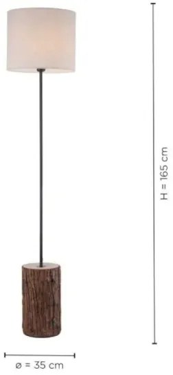 Leuchten Direkt 11234-79 - Állólámpa BARK 1xE27/40W/230V