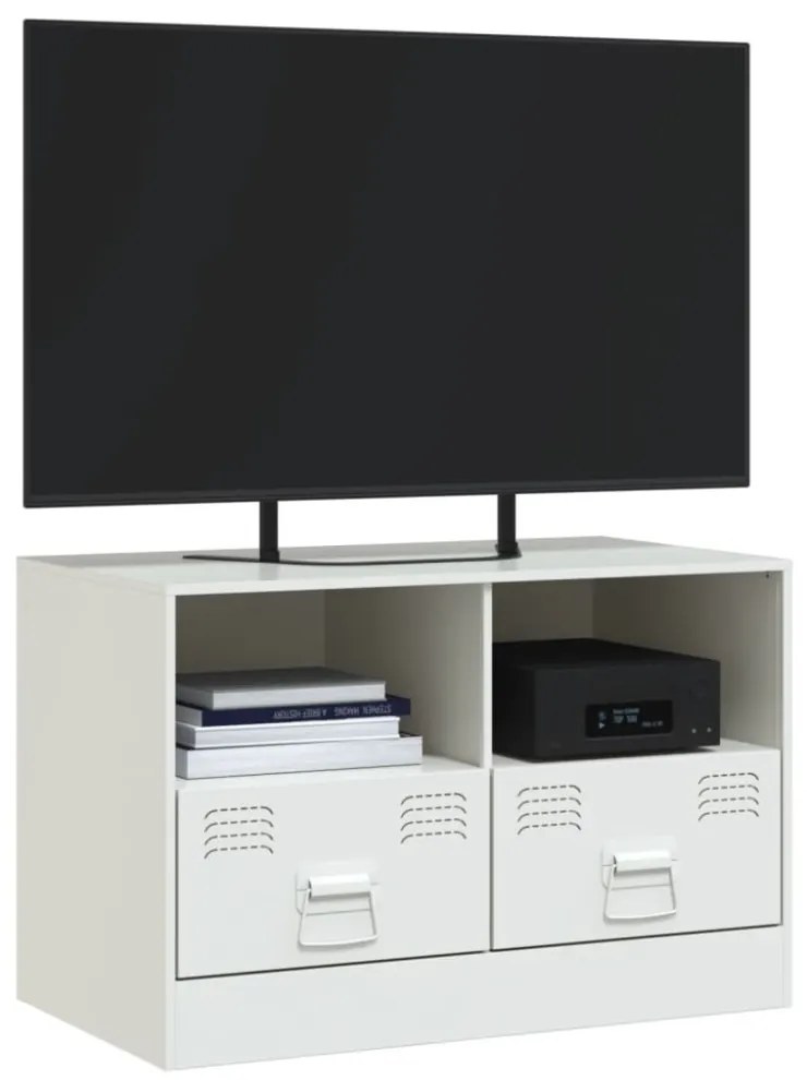 fehér acél TV-szekrény 67 x 39 x 44 cm