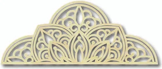 Fából készült falfestmény fél mandala - BOHEMIA