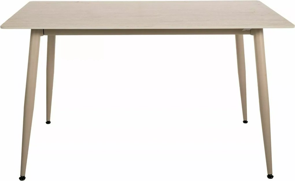 Étkezőasztal TALVEN kerámia travertin asztallappal 130x70 cm, travertin/kasmír