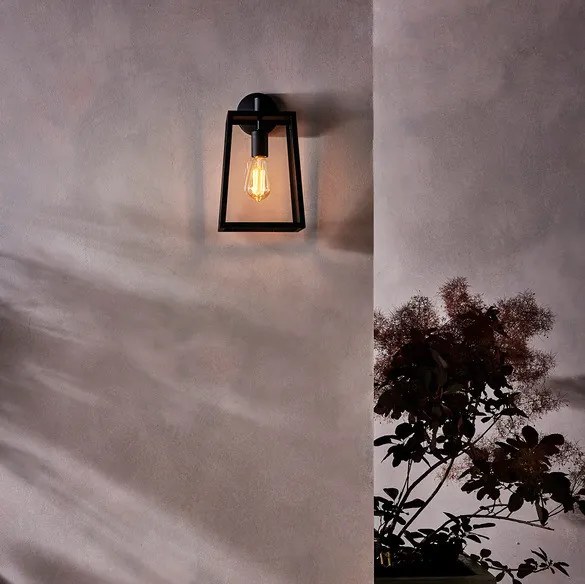 ASTRO LIGHTING 1306011 CALVI Modern Kültéri Fali Lámpa Fekete, Átlátszó E27 IP44
