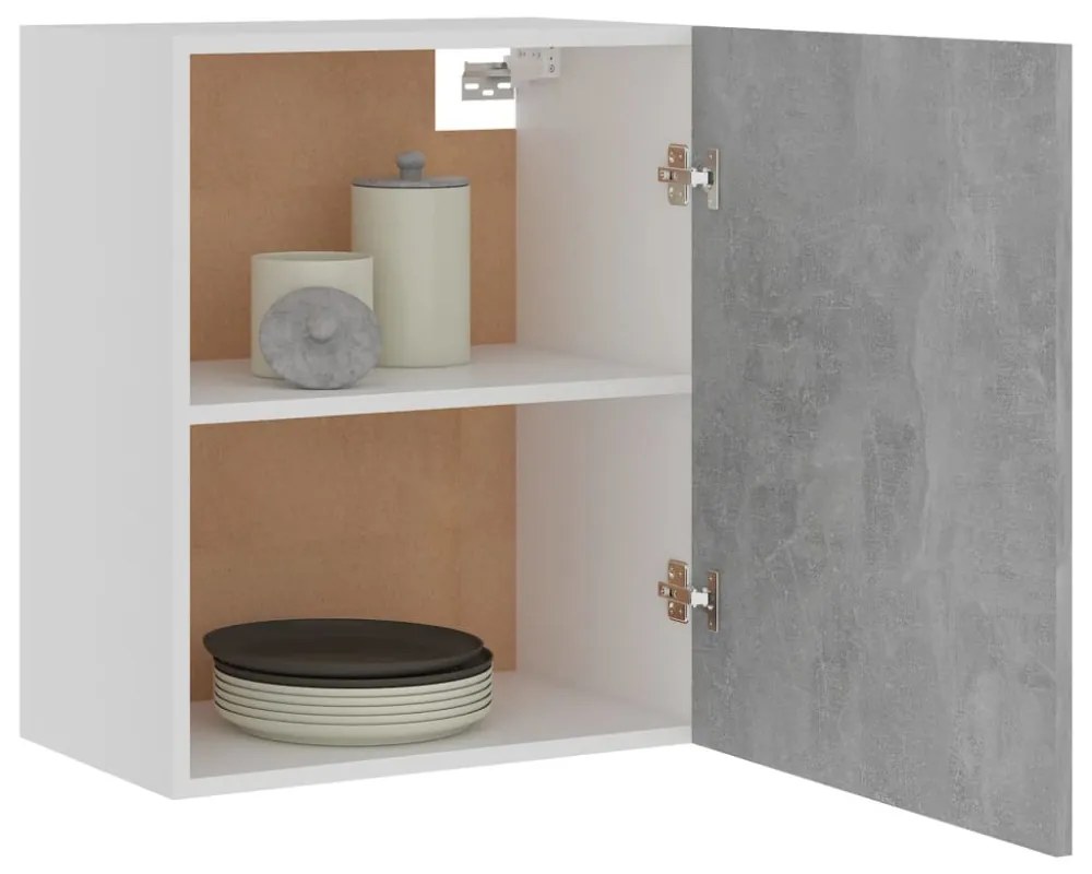 “Lyon” 2 db betonszürke szerelt fa függő szekrény