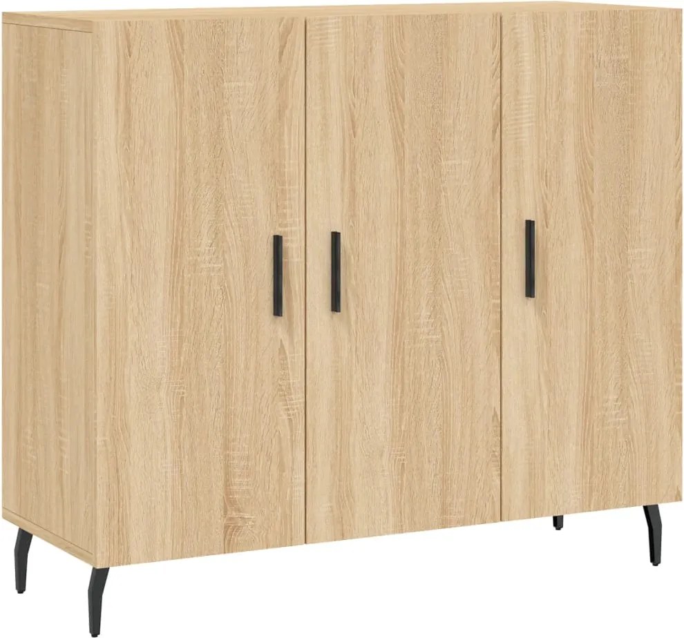 vidaXL sonoma tölgy színű szerelt fa tálalószekrény 90 x 34 x 80 cm