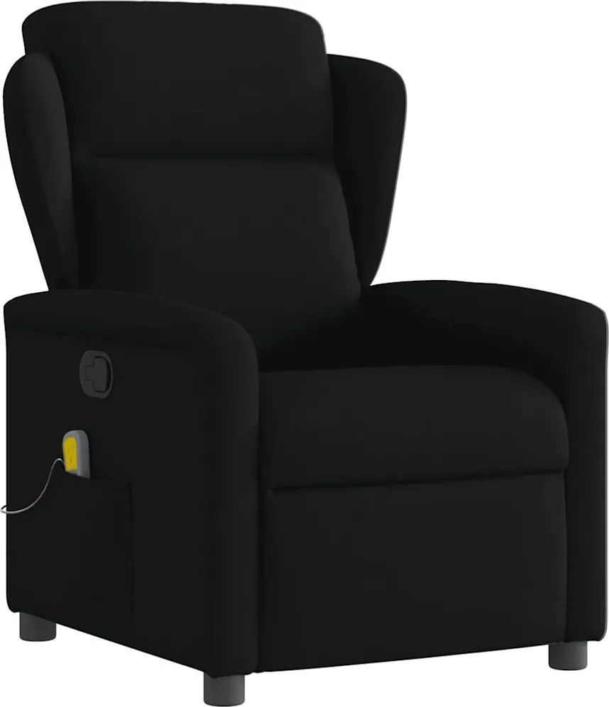 vidaXL fekete szövet dönthető masszázsfotel