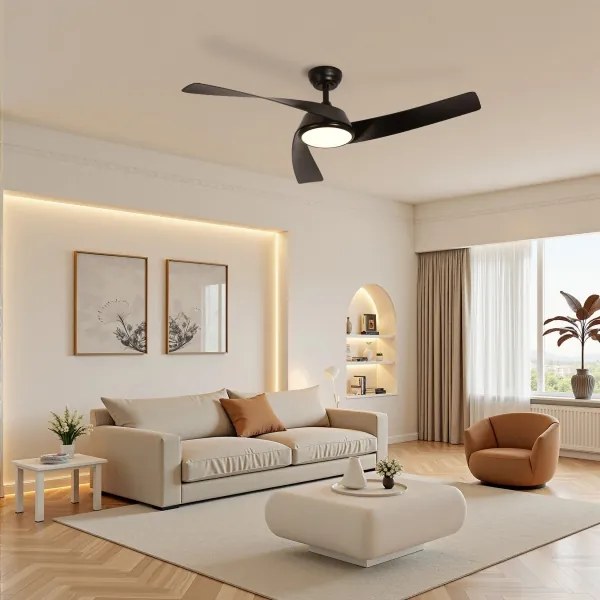 ZEVENTI - LED mennyezeti ventilátor AERYS  LED/24W/230V Wi-Fi Tuya fekete + távirányító