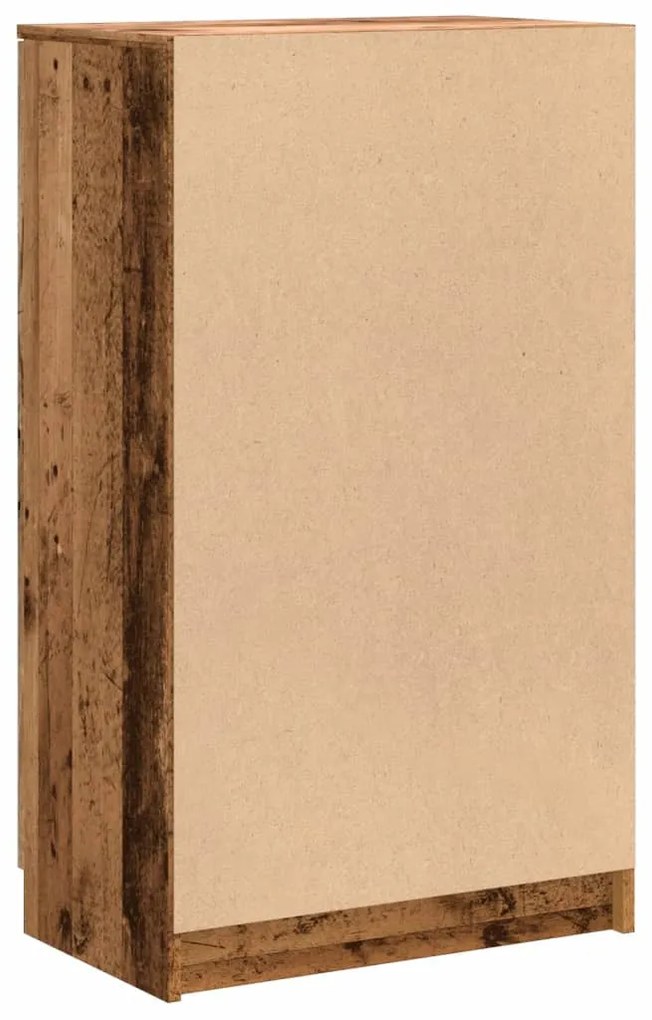 antik fa színű szerelt fa cipőszekrény 59 x 35 x 100,5 cm
