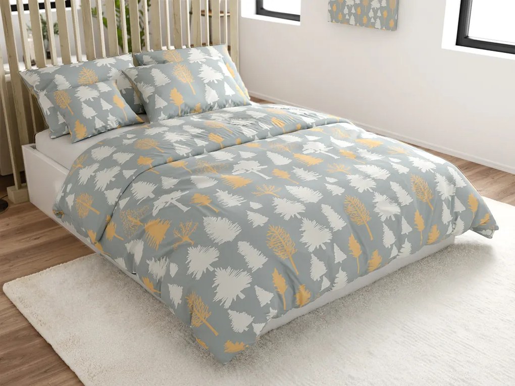 Pamut ágynemű HOLLY REST szürke Ágyneműhuzat mérete: 70 x 90 cm | 140 x 200 cm