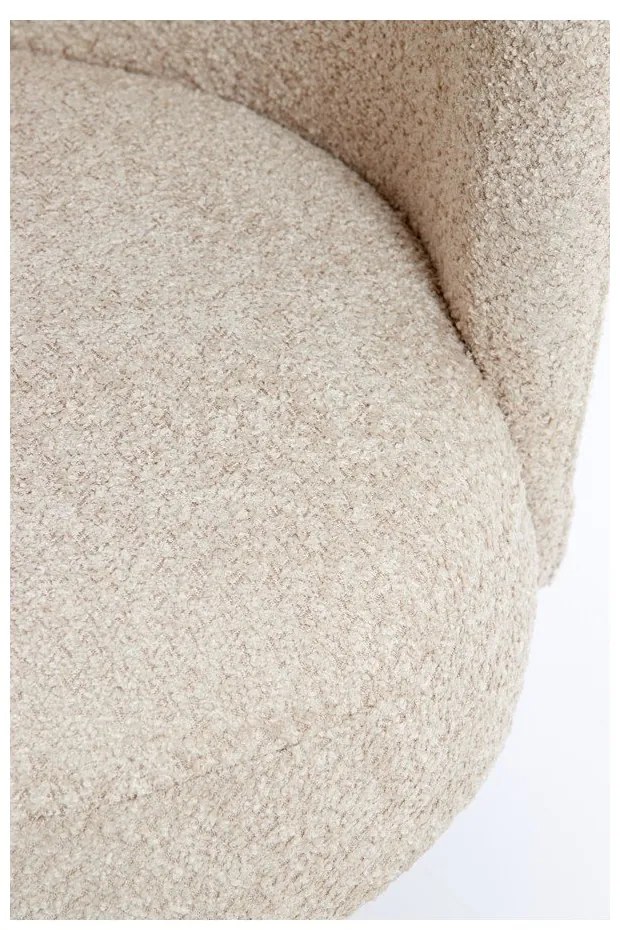 Krémszínű buklé fotel Dieyda – Light & Living