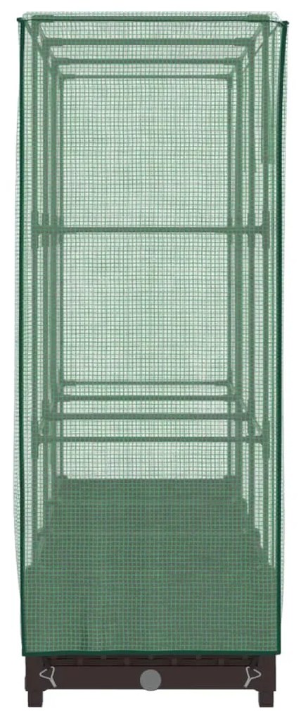 rattan megjelenésű magaságyás melegháztakaróval 120x40x123 cm