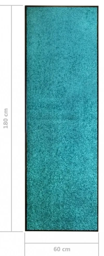 ciánkék kimosható lábtörlő 60 x 180 cm