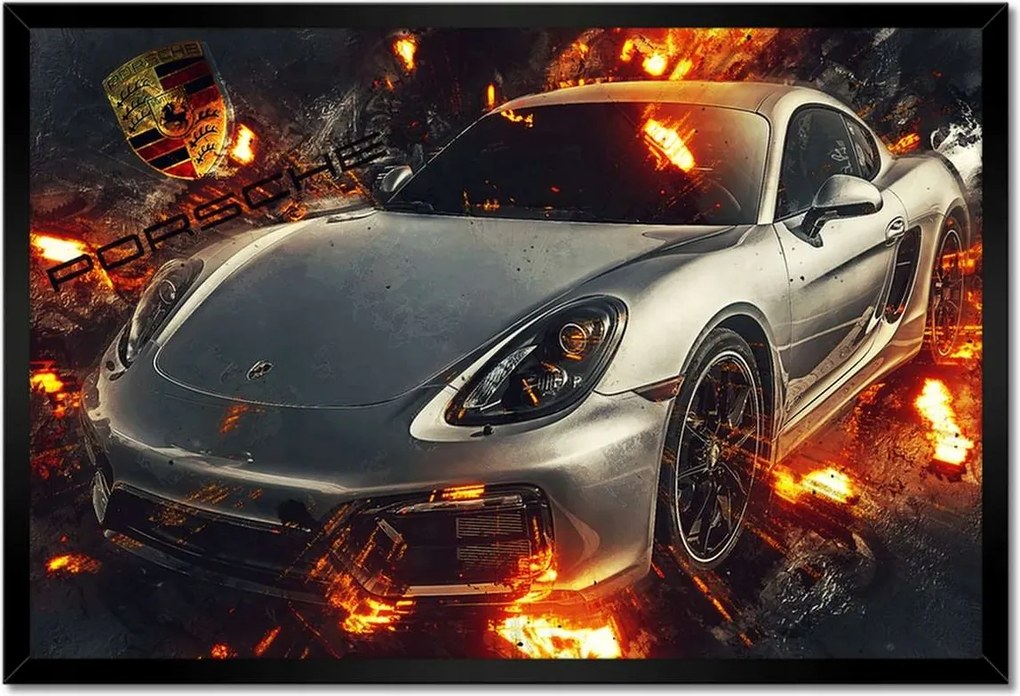 Poszterek keretben 60x40 Porsche718 Cayman Gts