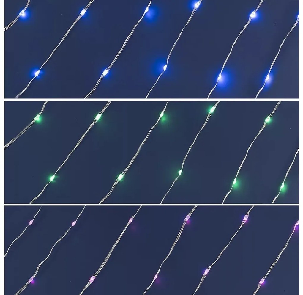 LED RGB Karácsonyi dimmelhető lánc 100xLED/29 funkció 10,4m
