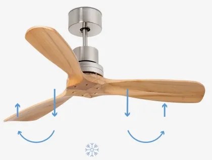 FARO 33509DC - Mennyezeti ventilátor MINI LANTAU króm/fa átm. 107 cm + távirányító