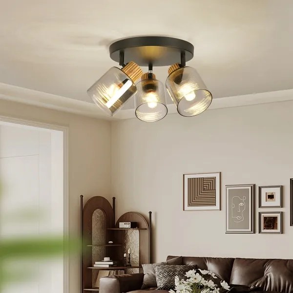 Brilagi - HYGGE 3xE14/15W/230V spotlámpa fekete/füstszínű