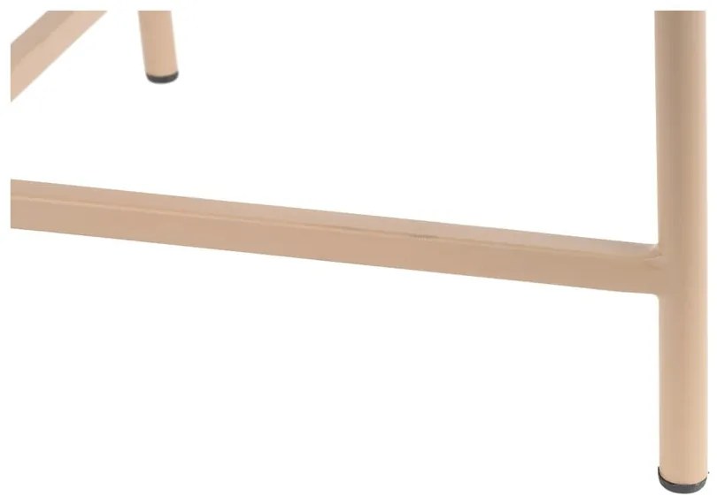 Bézs fém kerek dohányzóasztal ø 50 cm Meseta – Leitmotiv