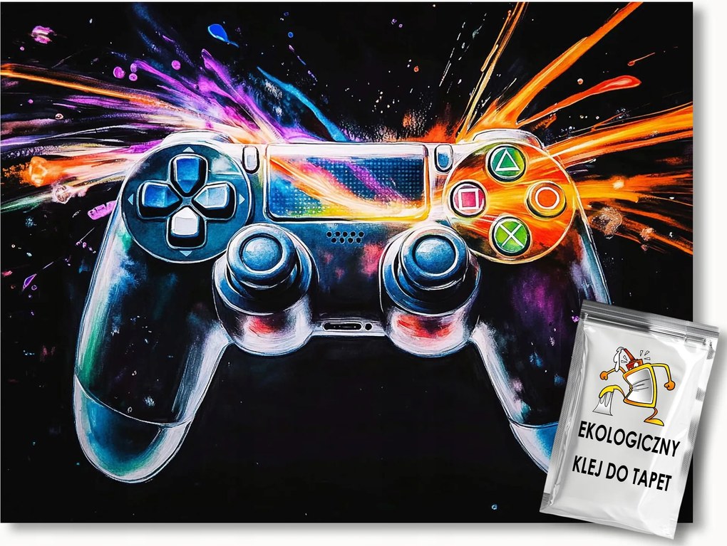 Fotótapéta Flizelina Gaming Játék Gamepad Konzol Színek 250x175 ragasztó