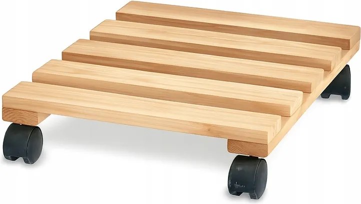 Fa Állvány Virágtartó Állvány Kerekekkel 30cm