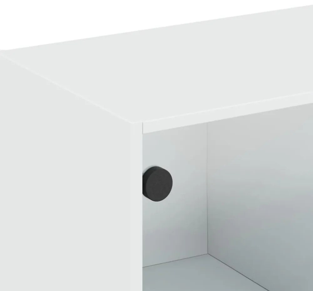 fehér faliszekrény üvegajtókkal 102 x 37 x 35 cm