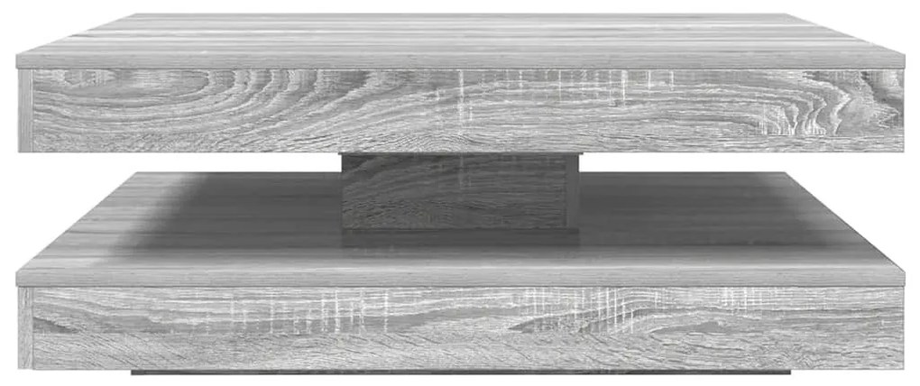 szürke sonoma dohányzóasztal 360 fokban forgatható 90x90x34,5cm