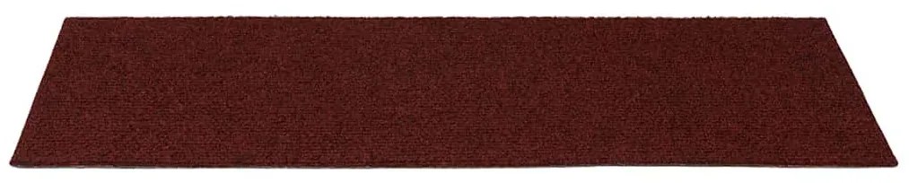 30 db piros lépcsőszőnyeg öntapadós téglalap alakú 60x25 cm