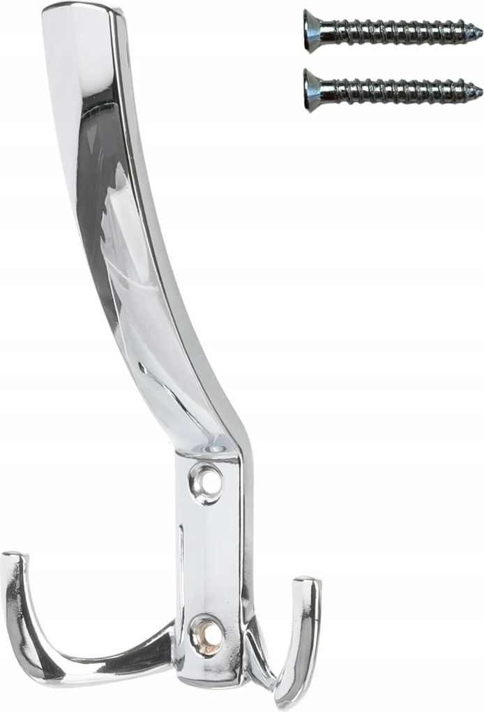 Akasztó 3 karos csavarozható polírozott króm fürdőszoba törölközőtartó