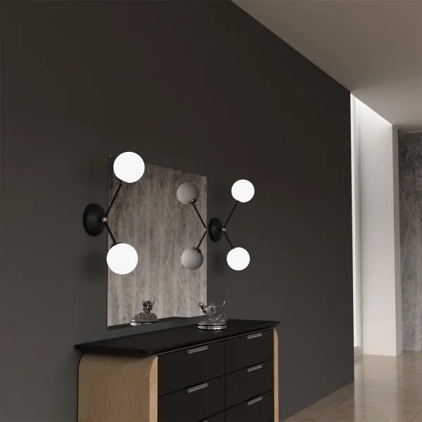 Fali lámpa JOY 2xE14/40W/230V fekete/fényezett króm